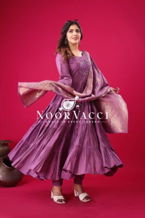 Shop Roman Silk Embroidered Gown with Jacquard Dupatta – Elegant Party Wear