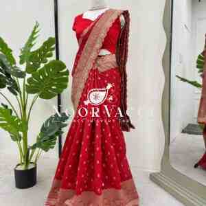 Kota Silk Saree with Jacquard Coding and Sequence Lace Work Paired with Mono Benglori Blouse