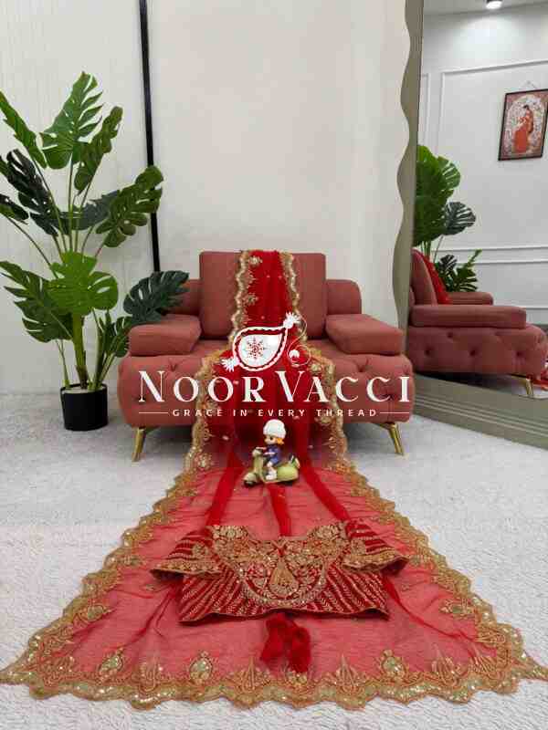 Organza Silk Designer Saree with Thread & Sequence Embroidery - Image 9
