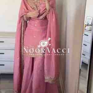 Designer Party Wear Top-Plazzo and Dupatta Set with Heavy Embroidery Work