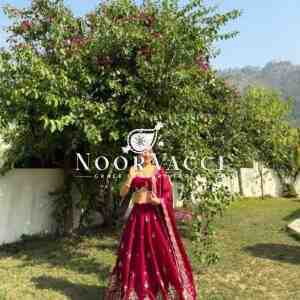 Heavy Jimmy Su Silk Wedding Lehenga Choli Set with Embroidered Dupatta