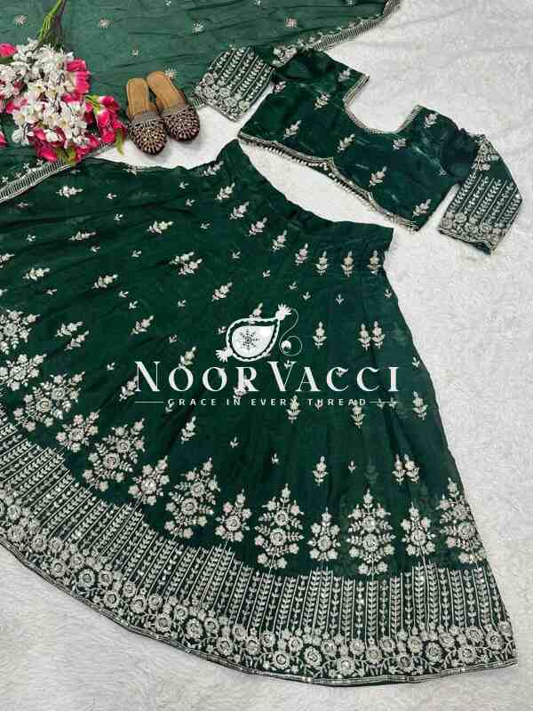 Heavy Jimmy Su Silk Wedding Lehenga Choli Set with Embroidered Dupatta - Image 7