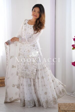 Shop Star Georgette Embroidered Sharara Set with Dupatta