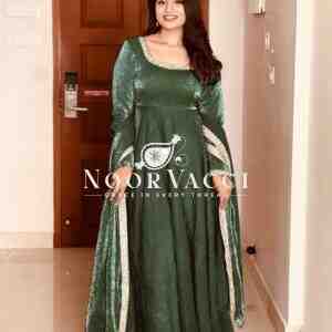 Heavy Designer Party Wear Gown & Dupatta Set with Multy Thread Embroidery Sequence Work