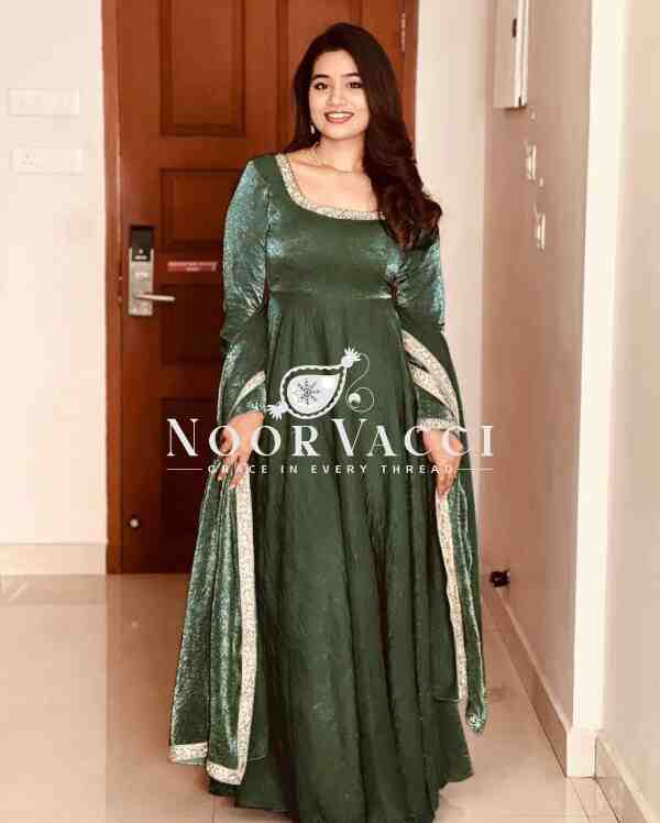 Heavy Designer Party Wear Gown & Dupatta Set with Multy Thread Embroidery Sequence Work