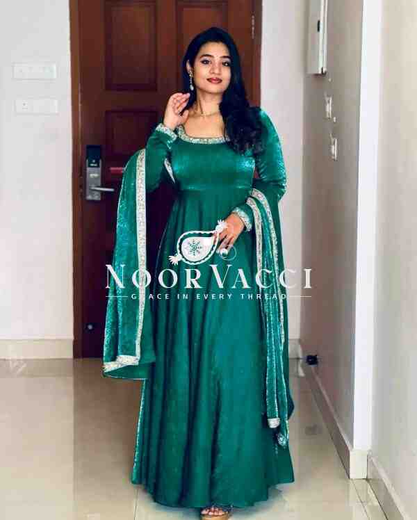 Heavy Designer Party Wear Gown & Dupatta Set with Multy Thread Embroidery Sequence Work