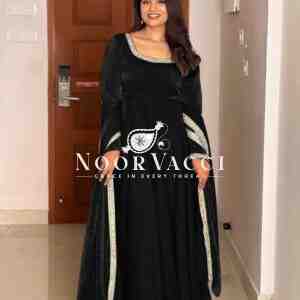 Heavy Designer Party Wear Gown & Dupatta Set with Multy Thread Embroidery Sequence Work