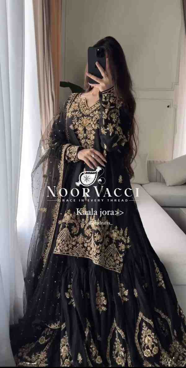 Natural Crepe Embroidered Sharara Plazo Set with Dupatta - Image 2