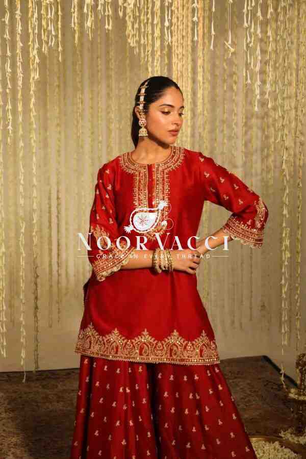 Chinon Silk Lehenga Set with Thread & Sequence Embroidery - Image 2