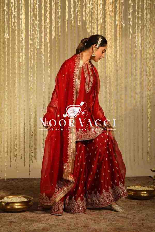 Chinon Silk Lehenga Set with Thread & Sequence Embroidery - Image 3
