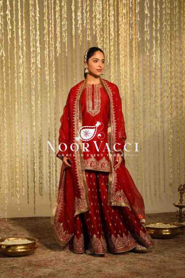 Chinon Silk Lehenga Set with Thread & Sequence Embroidery