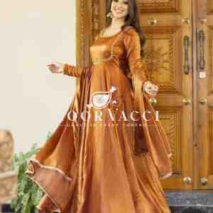 Fendi Silk Embroidered Top with Dupatta