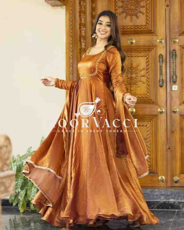 Fendi Silk Embroidered Top with Dupatta