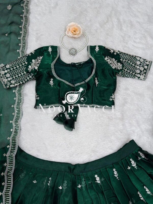 Buy Jimi Choo Semi-Stitched Lehenga with Thread & Sequence Work - Image 8