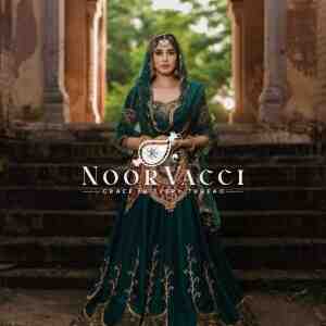 Natural Crepe Silk Embroidered Top Lehenga Set with Organza Dupatta
