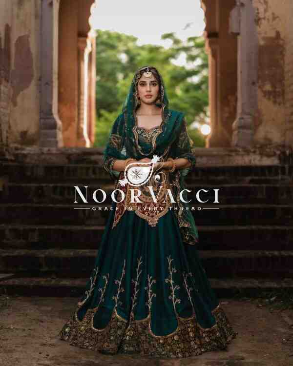 Natural Crepe Silk Embroidered Top Lehenga Set with Organza Dupatta