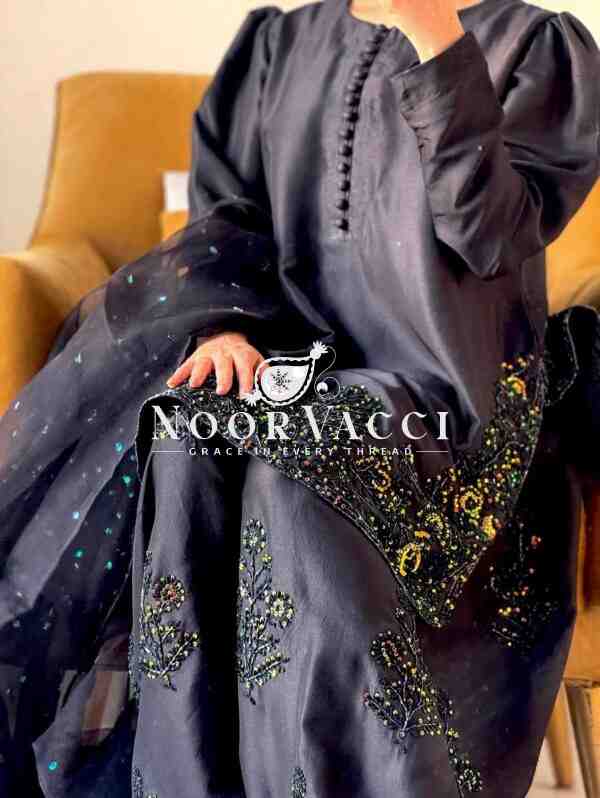 Simmer Silk Embroidered Top with Lehenga and Dupatta – Party Wear Set - Image 2
