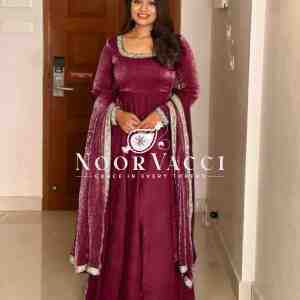 Heavy Designer Party Wear Gown & Dupatta Set with Multy Thread Embroidery Sequence Work