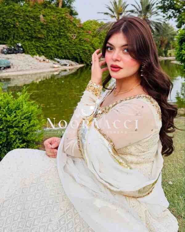 Fox Georgette Designer Party Gown with Pant and Dupatta Set - Image 2