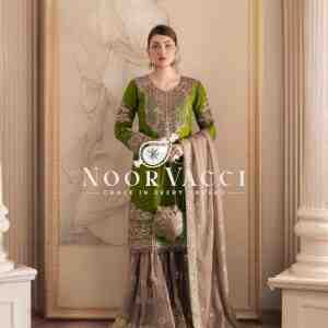 Faux Georgette Designer Suit with Pearl and Sequence Work