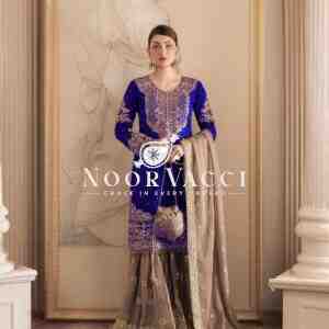 Faux Georgette Designer Suit with Pearl and Sequence Work