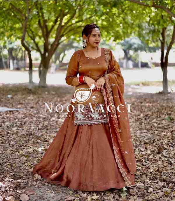 Simmer Silk Embroidered Lehenga Set with Fancy Dupatta