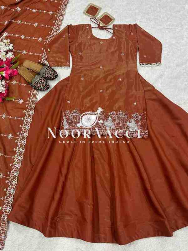Simmer Silk Embroidered Lehenga Set with Fancy Dupatta - Image 7