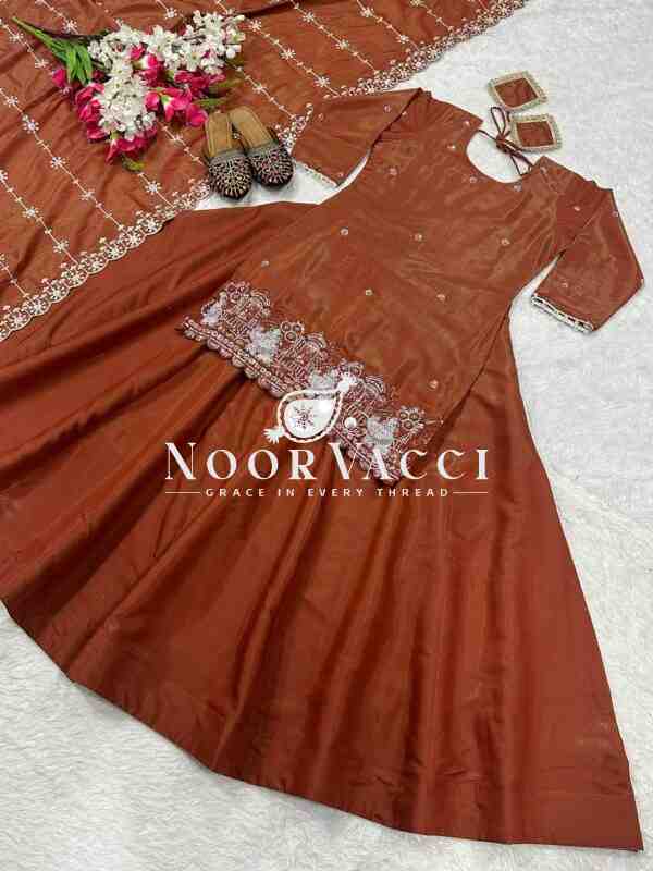 Simmer Silk Embroidered Lehenga Set with Fancy Dupatta - Image 4