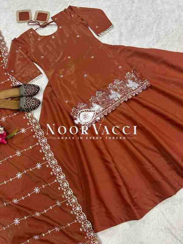 Simmer Silk Embroidered Lehenga Set with Fancy Dupatta - Image 5