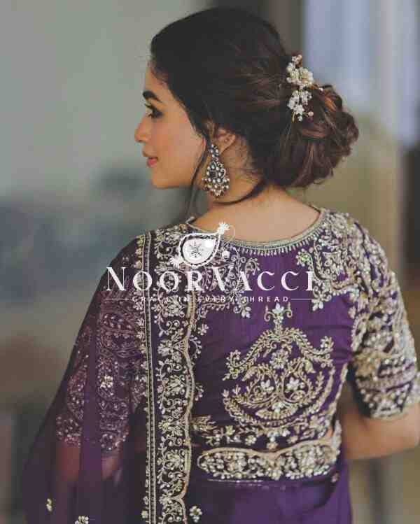 Heavy Organza Silk Saree with Thread & Sequence Embroidery - Image 2