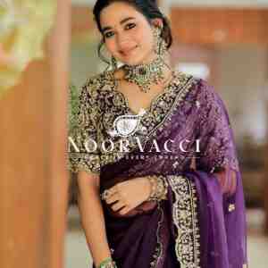 Heavy Organza Silk Saree with Thread & Sequence Embroidery