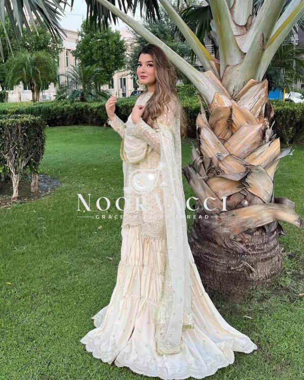 Shop Chinon Embroidered Sharara Plazo Set with Dupatta - Image 2