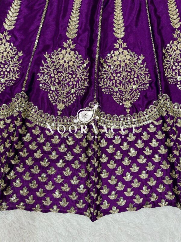 Buy Chinon Silk Heavy Embroidered Lehenga Set with Dupatta - Image 8