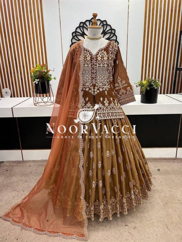 Buy Star Georgette Embroidered Lehenga Set with Dupatta