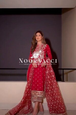 Buy Roman Silk Designer Suit with Plazo & Faux Georgette Dupatta