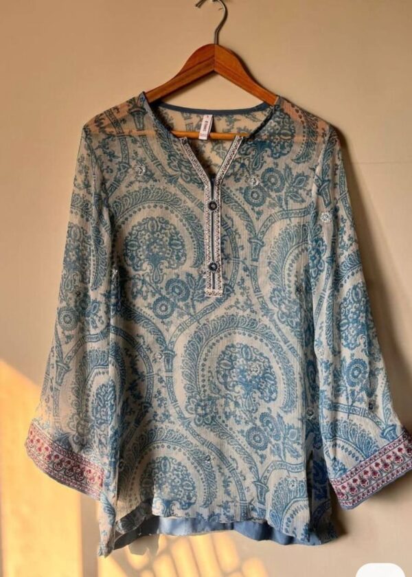 Buy Pure Sifon Georgette Digital Print Farshi Palazzo Set with Dupatta - Image 12