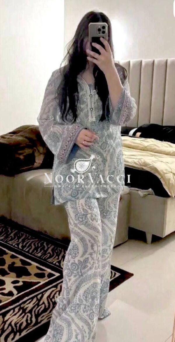 Buy Pure Sifon Georgette Digital Print Farshi Palazzo Set with Dupatta - Image 6