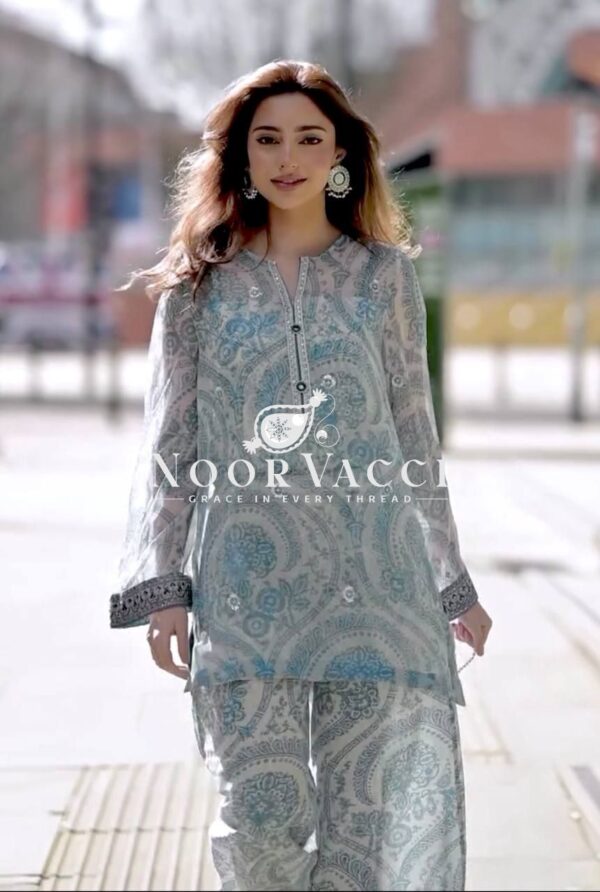 Buy Pure Sifon Georgette Digital Print Farshi Palazzo Set with Dupatta - Image 7