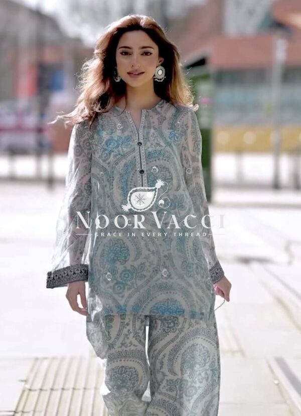 Buy Pure Sifon Georgette Digital Print Farshi Palazzo Set with Dupatta - Image 2