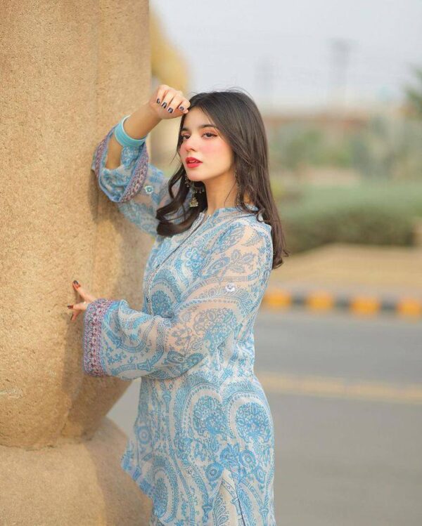 Buy Pure Sifon Georgette Digital Print Farshi Palazzo Set with Dupatta - Image 3