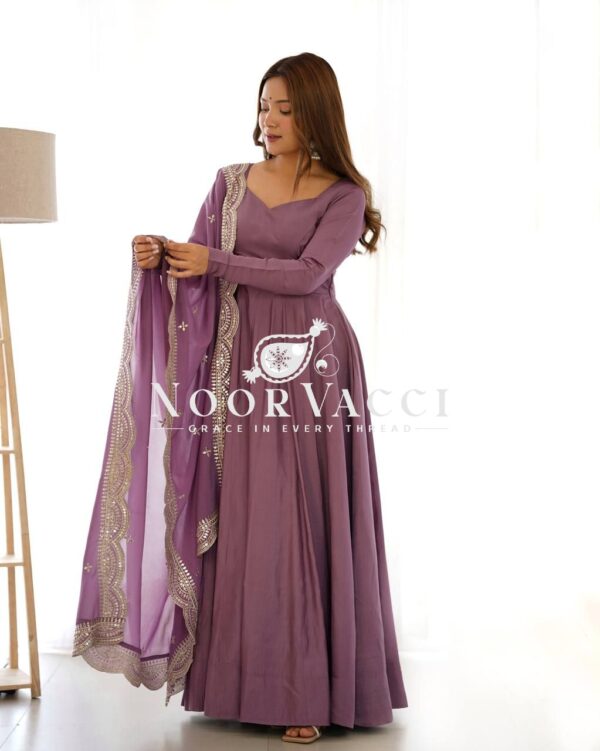 Buy Romansilk Chanderi Embroidered Anarkali Set with Dupatta and Pant