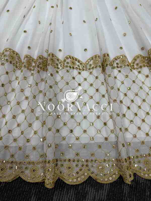 Faux Georgette Designer Gown with 9MM Sequin Embroidery and Dupatta - Image 6