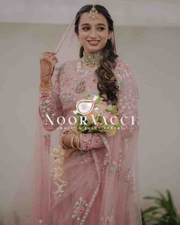 Soft Net Designer Saree with Thread and Sequin Work - Image 2