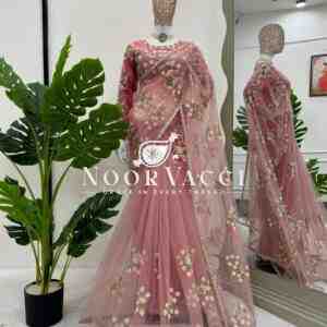Soft Net Designer Saree with Thread and Sequin Work