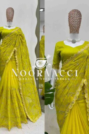 Shop Tibby Silk Designer Saree with Coding and Sequence Work