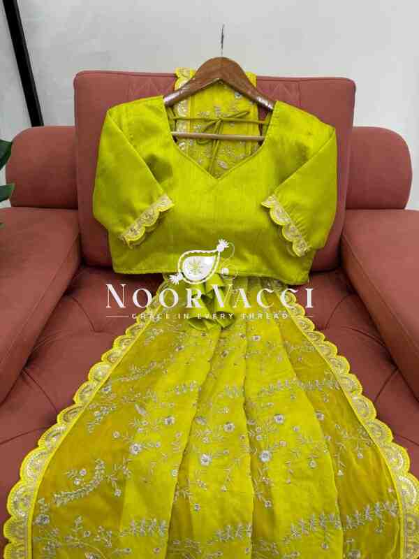 Tibby Silk Designer Saree with Coding and Sequence Work - Image 3