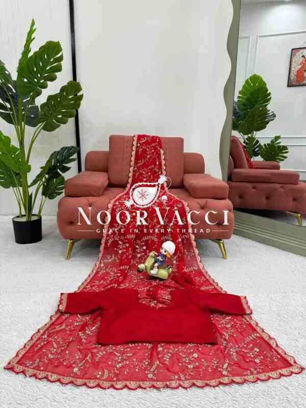 Tibby Silk Designer Saree with Coding and Sequence Work - Image 6