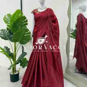 Designer Jimmy Chu Silk Saree with Hand Work Blouse