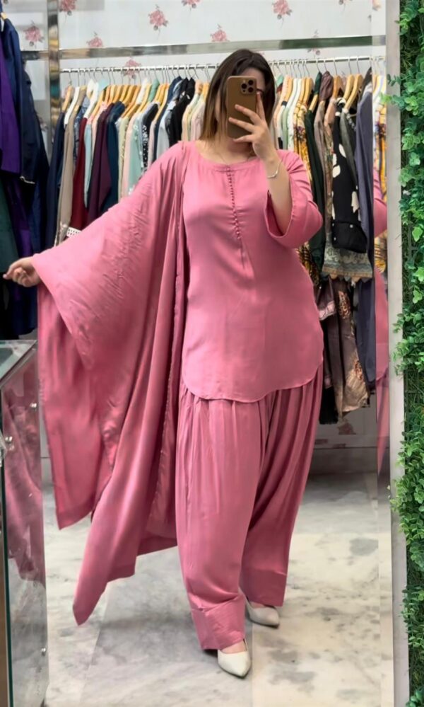 Shop Heavy Georgette Fully Stitched Farshi Pant Set with Dupatta – Elegant Party Wear