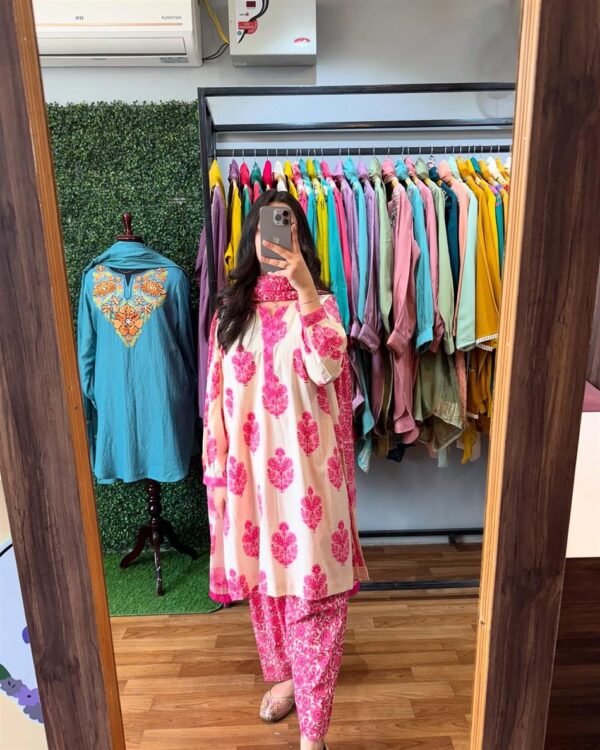 Buy Masalin Cotton Printed Farshi Co-Ord Set with Chiffon Dupatta